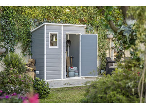 casetta da giardino manor 6x4 cm. 183,5x111x200,5 h col. grigio cod:ferx.vit50684