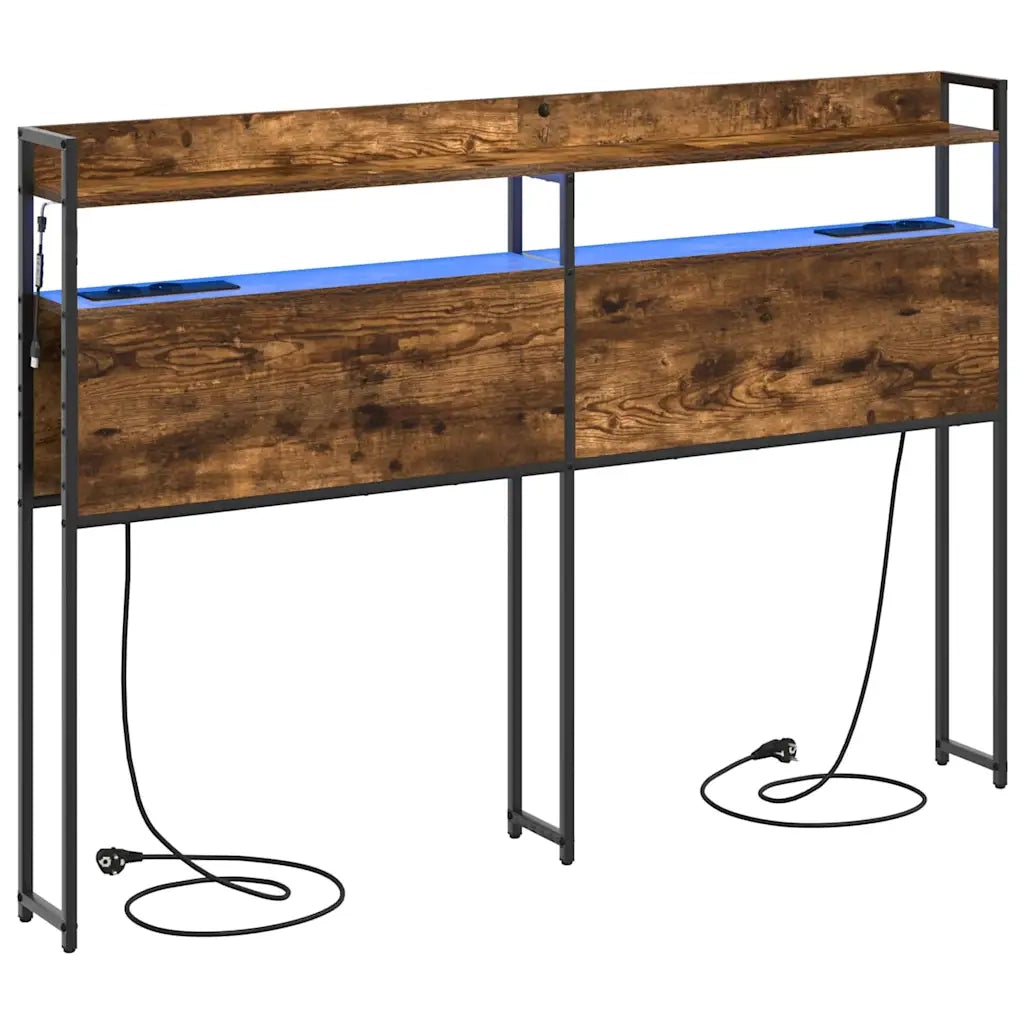 vidaXL Testata contenitore Rovere fumo 160 cm Legno multistrato