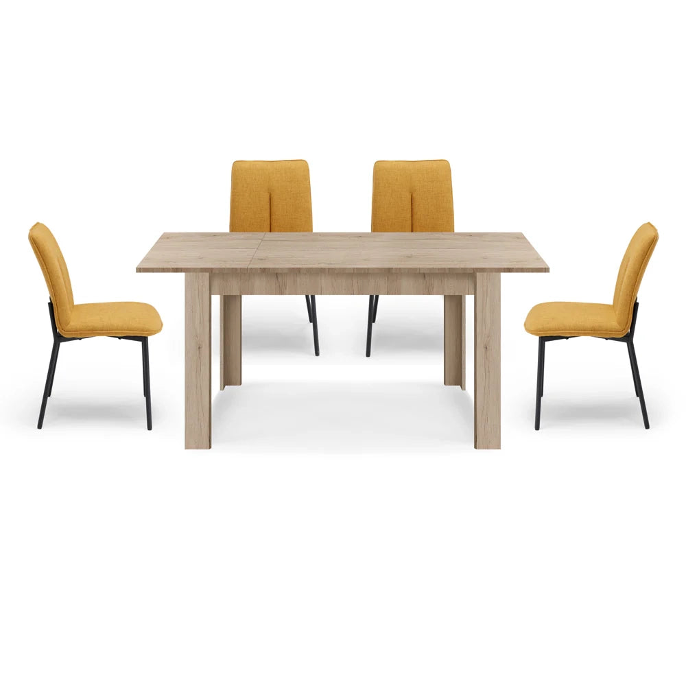 Tavolo allungabile da pranzo Rovere Derby 130x80 fino a 170 cm modello N1 MADE IN ITALY design moderno ideale per cucina, soggiorno e sala da pranzo