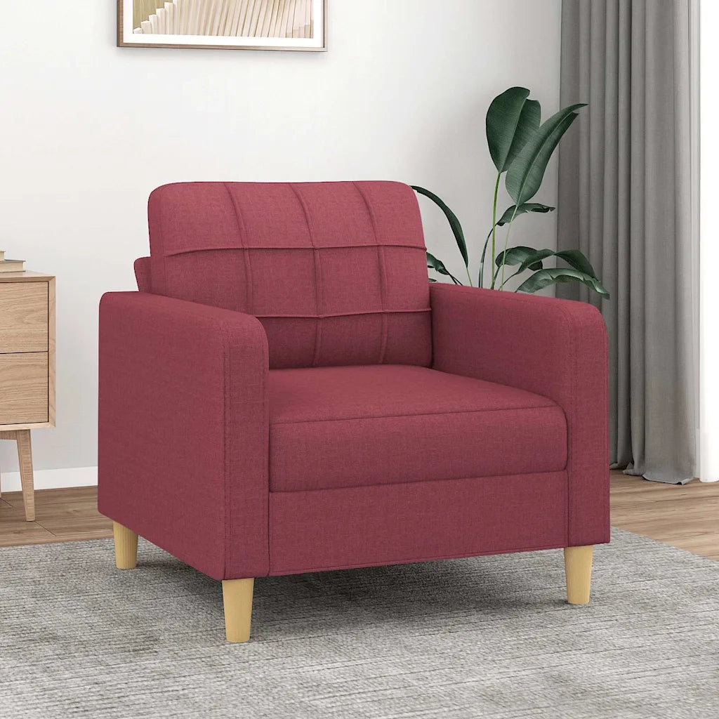 Divano Sedia-Poltrona Rosso Vino 60 cm in Tessuto 240124