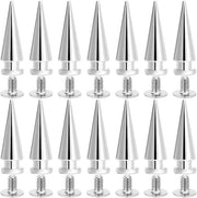 Set di chiodi a spillo metallici da 30 pezzi - 20mm - Argento - per abbigliamento e calzature in pelle