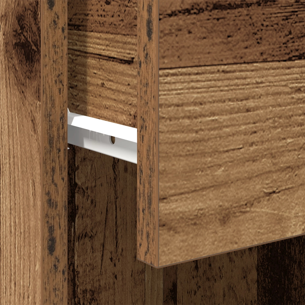 Mobile da bagni in legno antico 32x34x90 cm in legno ingegnerizzato