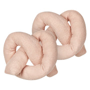 Set di 2 cuscini moderni in tessuto peluche rosa 172 x 14 cm accessori decorazioni divano