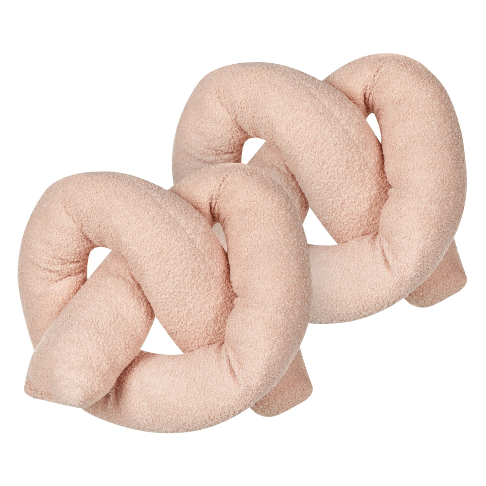 Set di 2 cuscini moderni in tessuto peluche rosa 172 x 14 cm accessori decorazioni divano
