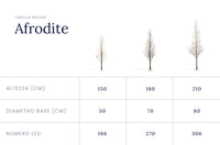 Albero di Natale LED Afrodite 210 cm