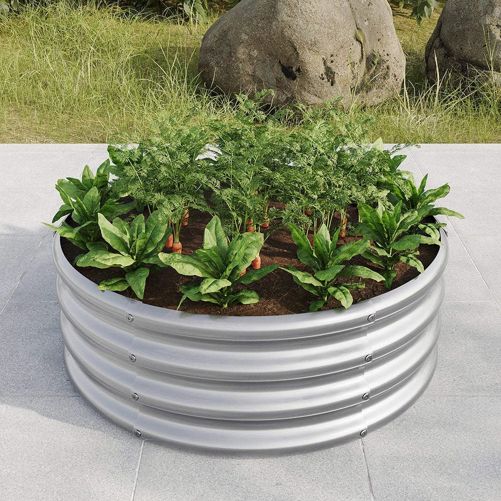 Letto da giardino - Xylo - Galvanizzato argento