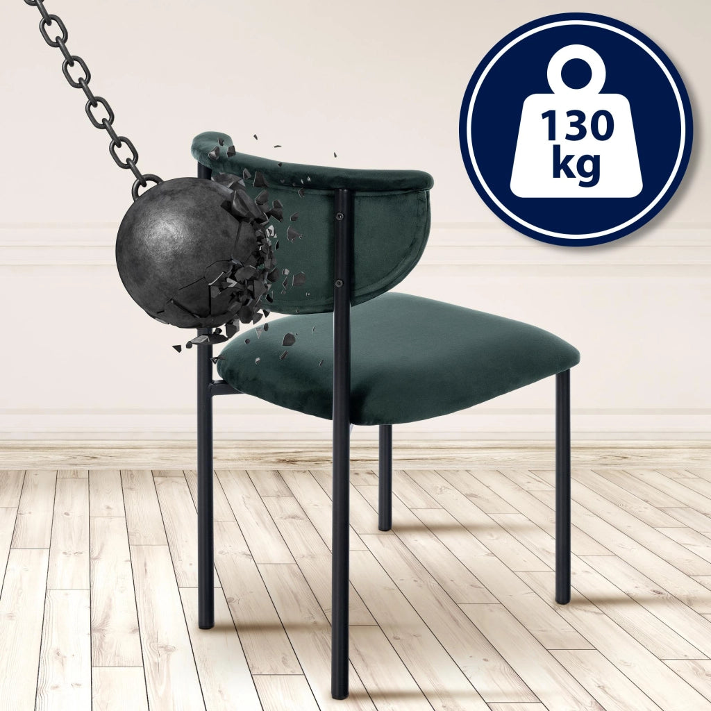 Sedia visitatore in velluto Gambell 4