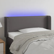 Testiera a LED Grigio 83x16x78/88 cm in Similpelle 3123172