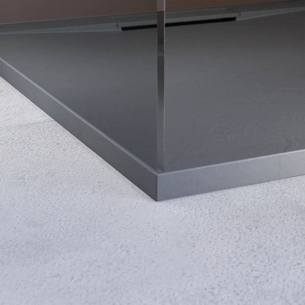 Piatto doccia 80x80 cm in marmoresina grigio effetto pietra | Paros