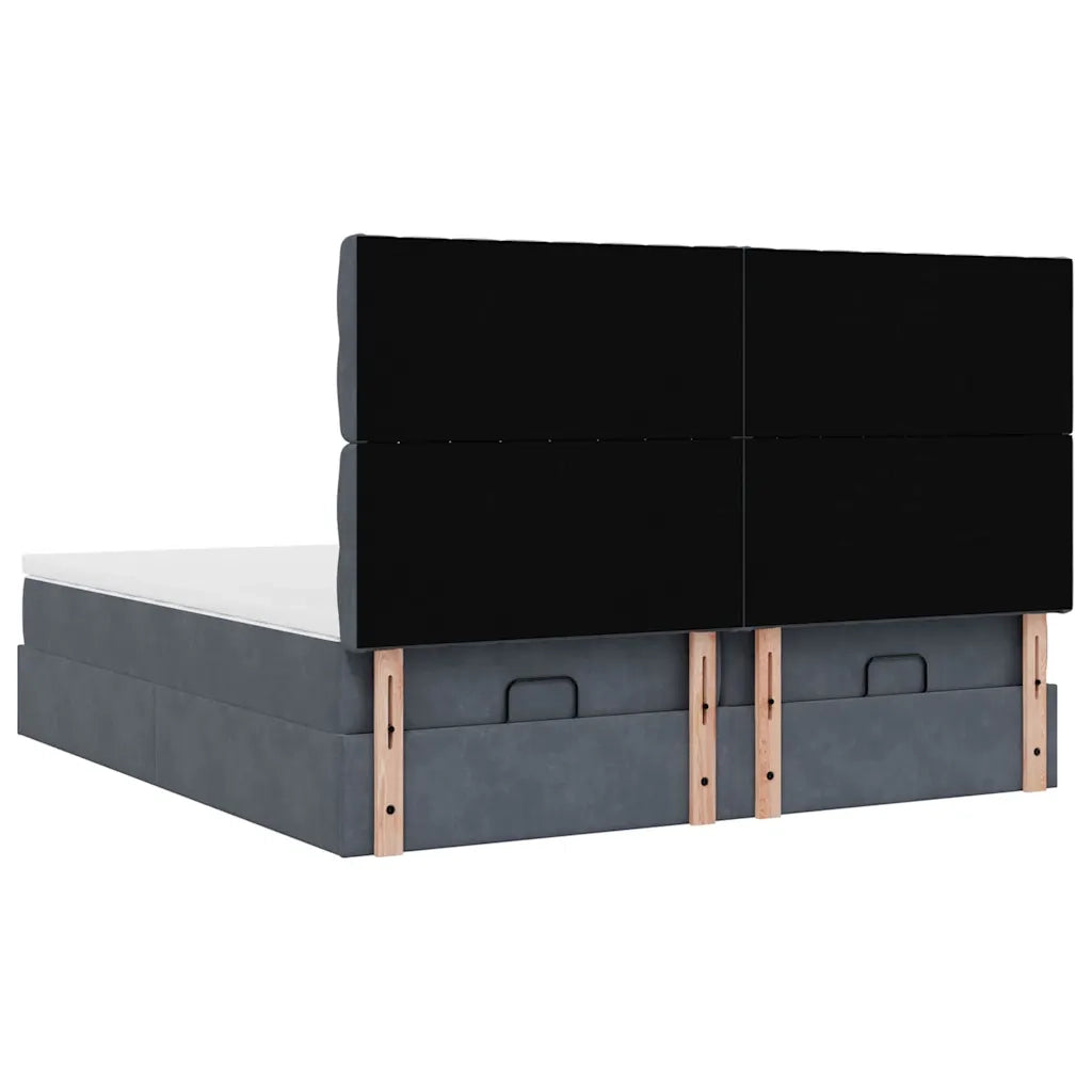 Struttura Letto Pouf con Materassi 180x200 cm Velluto 3313791