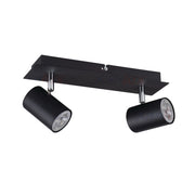 Spot parete/soffitto Kanlux Evalo nero/cromo 2xGU10 10W
