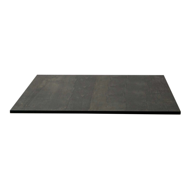 Top tavolo hpl effetto legno nero quadro cm 79x79x1