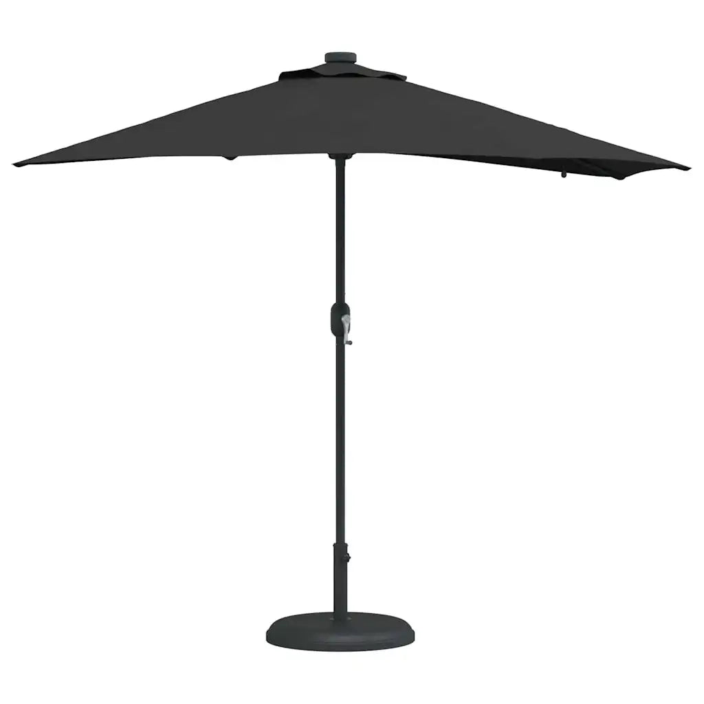 Ombrello da giardino-Ombrellone da spiaggia Nero 294 x 150 x 223 cm