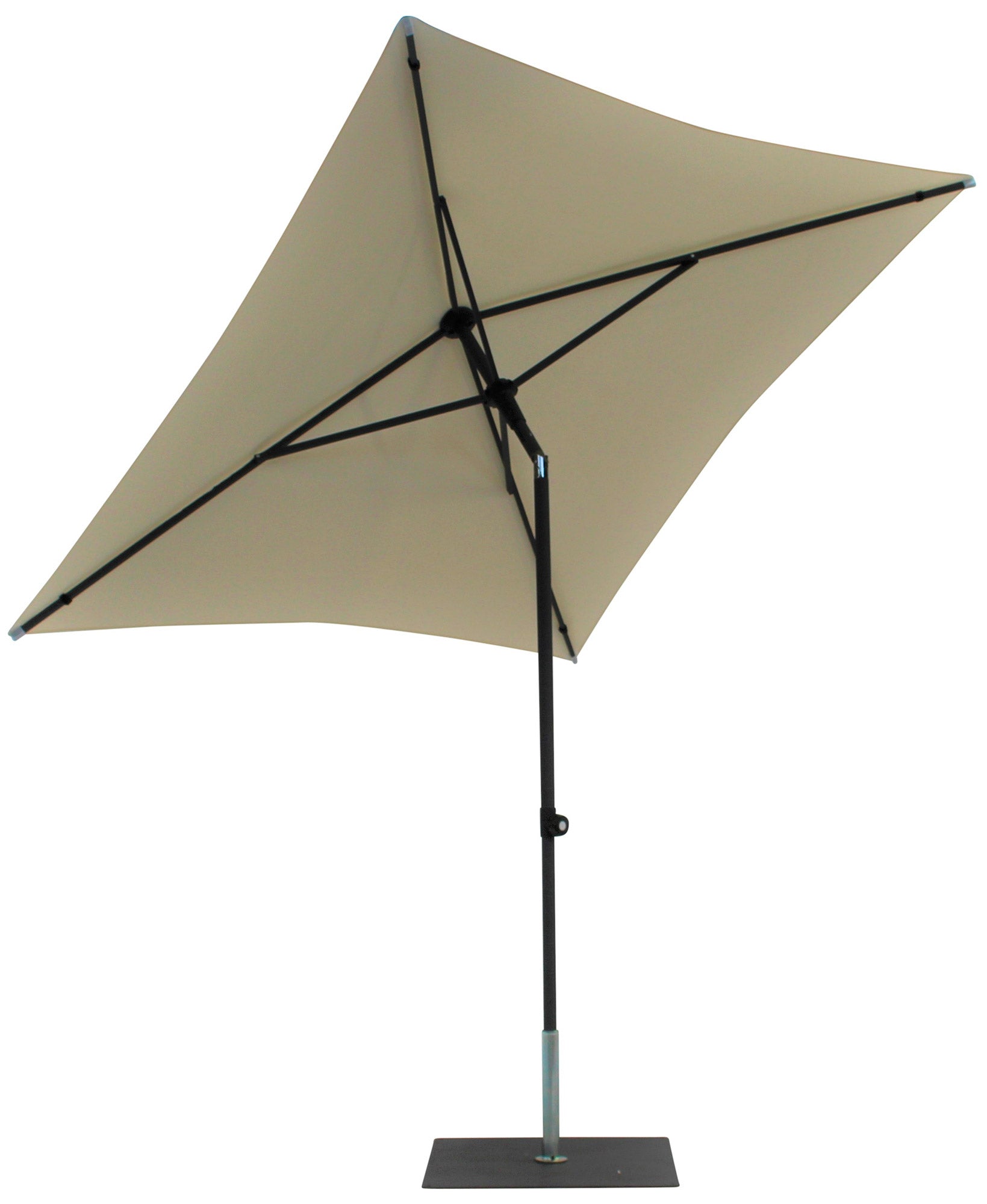 Ombrellone da Giardino 2x2 m Palo Ø38 mm in Alluminio Tessuto Poliestere Trend Ecru