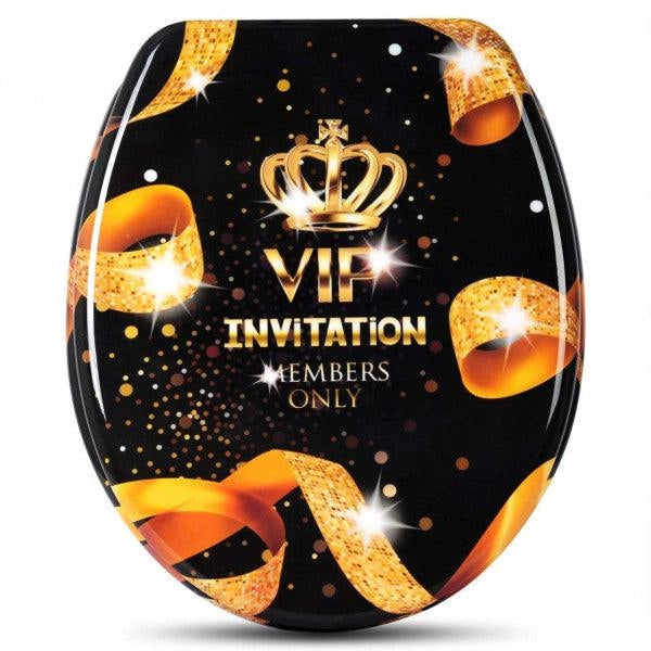 Sedile WC VIP nero con chiusura ammortizzata 19_0000732