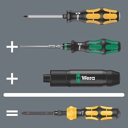 Wera 05018100001 Serie 900 Martello avvitatore con funzione a urto fino a 25 Nm e lama passante colore Nero