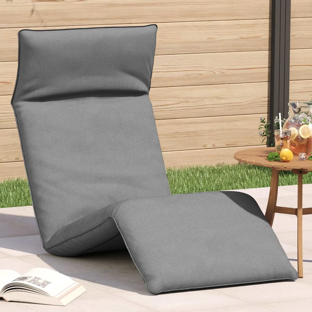 Lettino Pieghevole Grigio 175x54x8,5 cm in Tessuto Oxford 4019747
