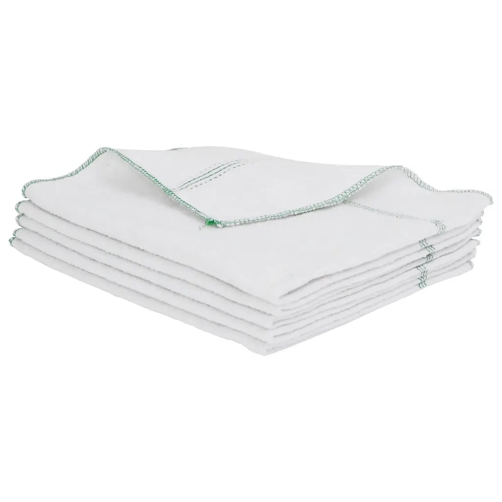 Panni per la Pulizia 10pz Righe Bianche e Verdi 50x60 cm