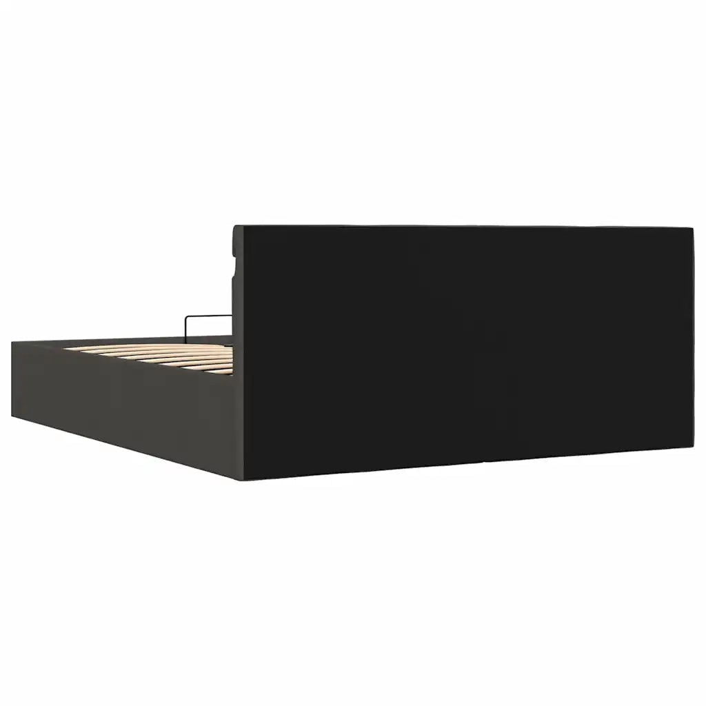 Giroletto con Contenitore e LED Grigio Scuro Tessuto 180x200 cm 285605