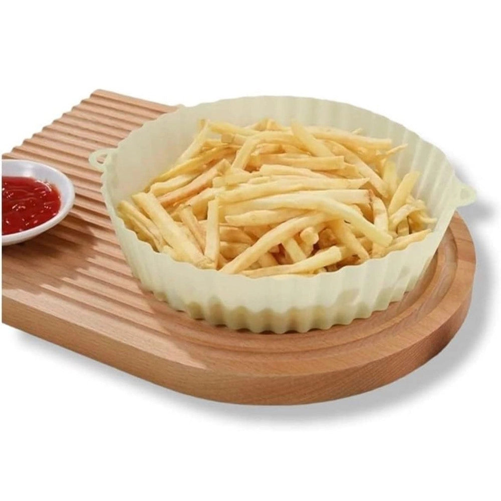 Trade Shop - Set 10pz Cestino In Silicone Per Cottura Forno Friggitrice Ad Aria Lavaggio Lavastoviglie -
