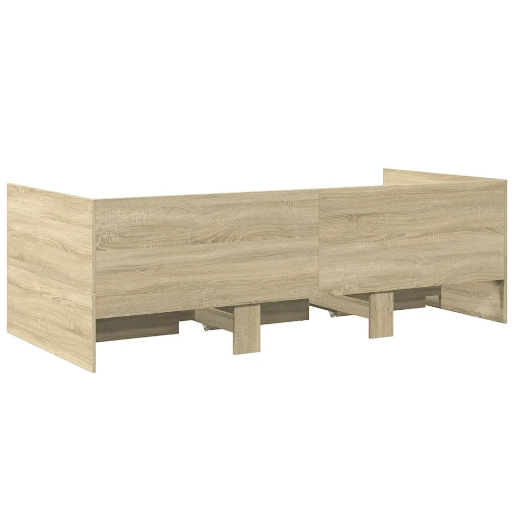 Divano Letto con Cassetti senza Materasso 100x200 cm 3280813