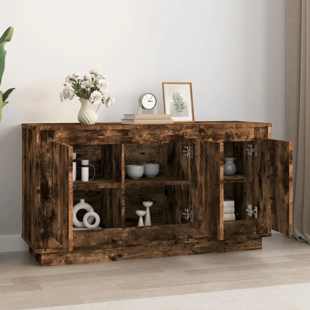Credenza-Buffet-Armadio da cucina Rovere Fumo 102x35x55 cm in Legno Multistrato