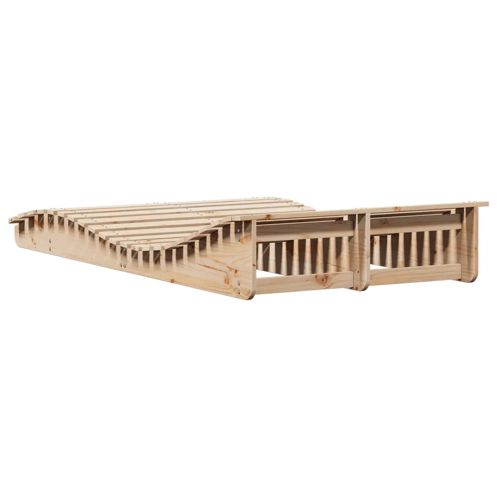 Lettino Prendisole | Sdraio da giardino | Lettino da sole 205x110x31,5 cm in Legno Massello di Pino