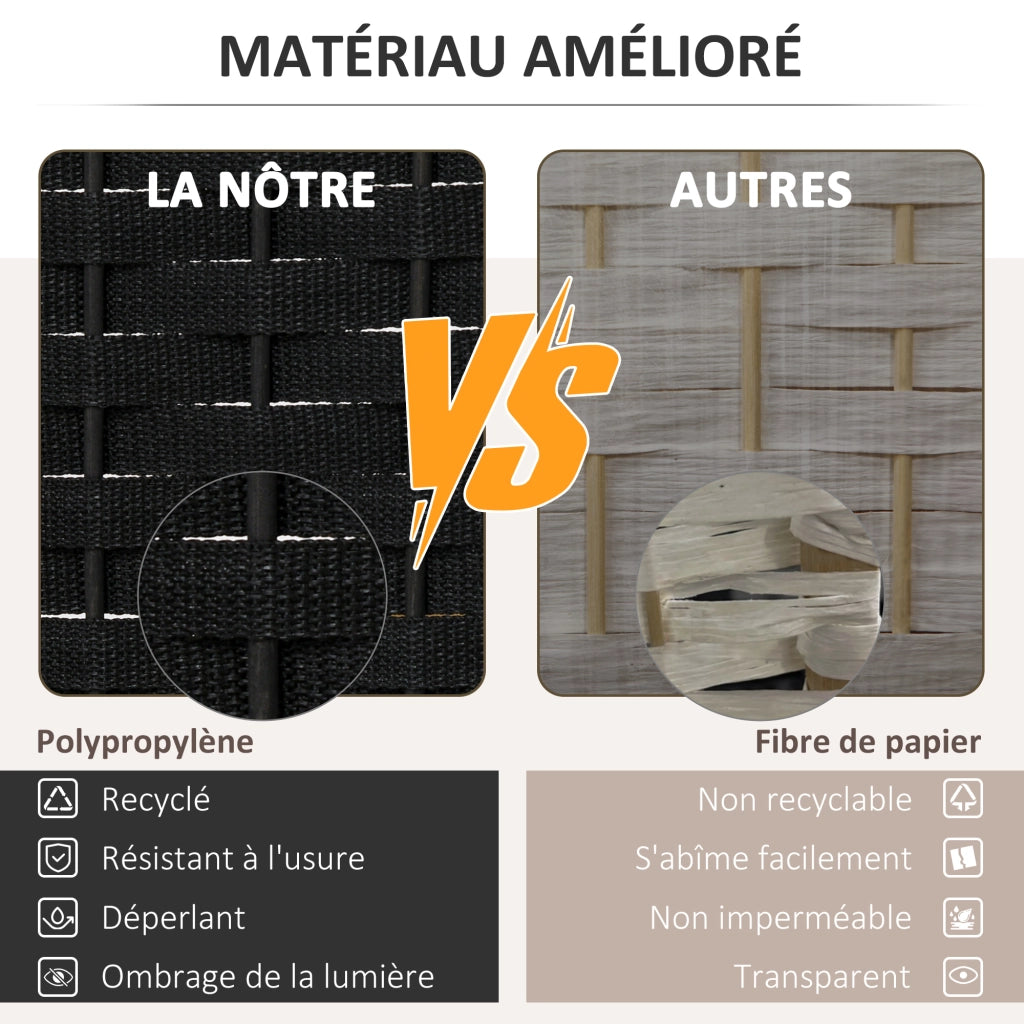 Paravento 6 Ante in Legno ¨C zephmum ¨C Naturale 170x240 cm