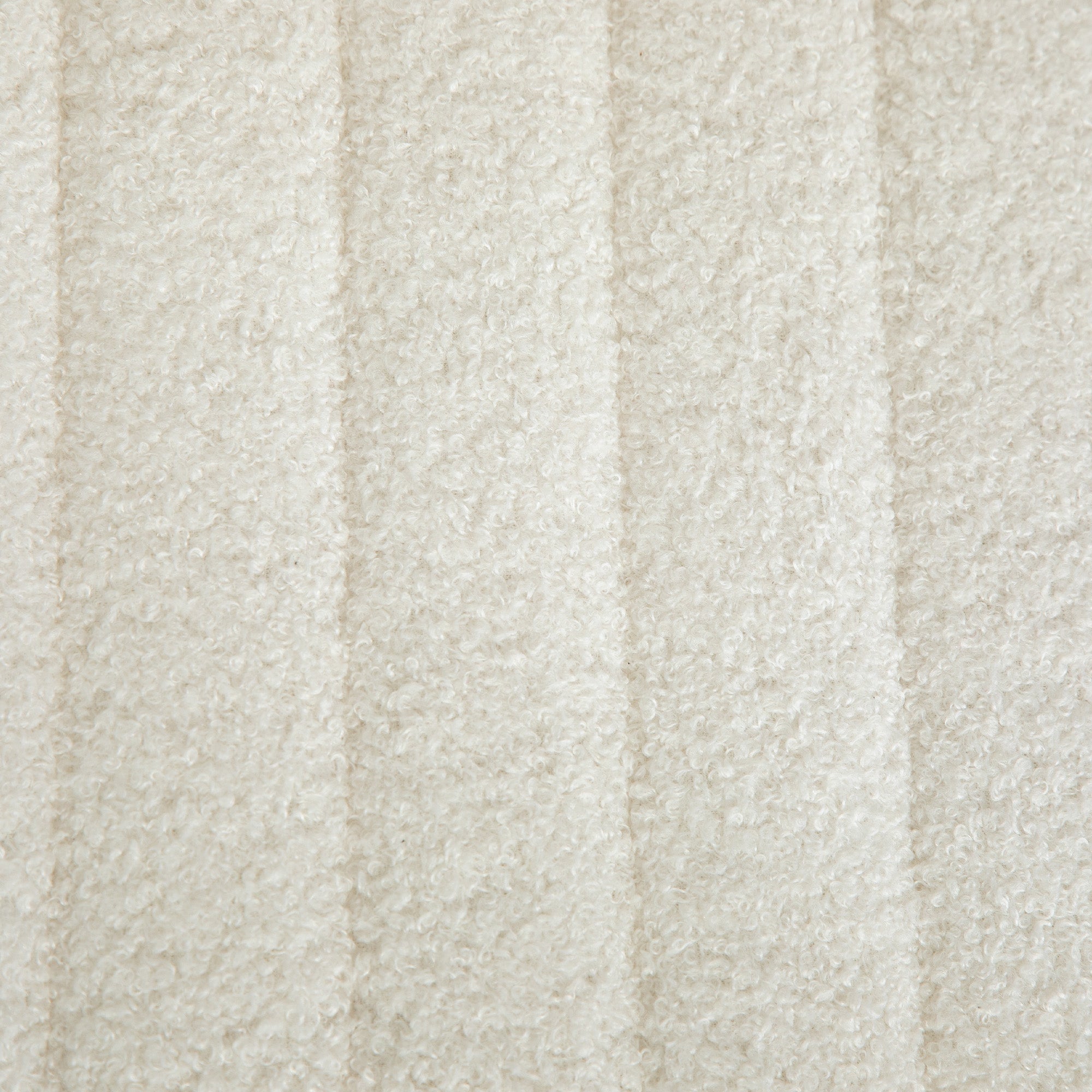 Panca Fondoletto in Tessuto Effetto Ciniglia Gambe a Forcina in Metallo 118,5x46x49,5 cm Crema