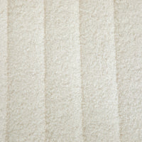 Panca Fondoletto in Tessuto Effetto Ciniglia Gambe a Forcina in Metallo 118,5x46x49,5 cm Crema