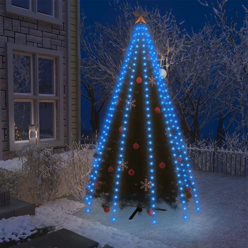 Rete di Luce per Albero di Natale 250 LED Blu 250 cm CFW3325158