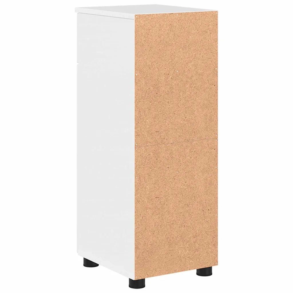 Mobile da Bagno con cassetto Bianco Lucido 30 x 35 x 80 cm