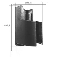 Supporto doccia universale in abs nero completo