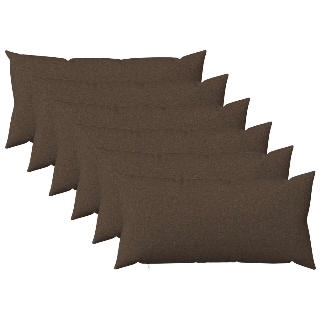 Federa 6 pz HEERLEN Tortora 40 x 70 cm Tessuto 909448