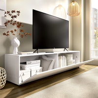 Borger, Mobile Porta tv un Ripiano, 42x180x42h cm Bianco