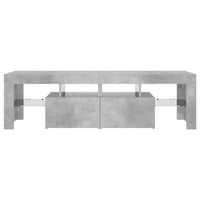 Mobile Porta TV con Luci LED Grigio Cemento 140x36,5x40 cm cod mxl 14209