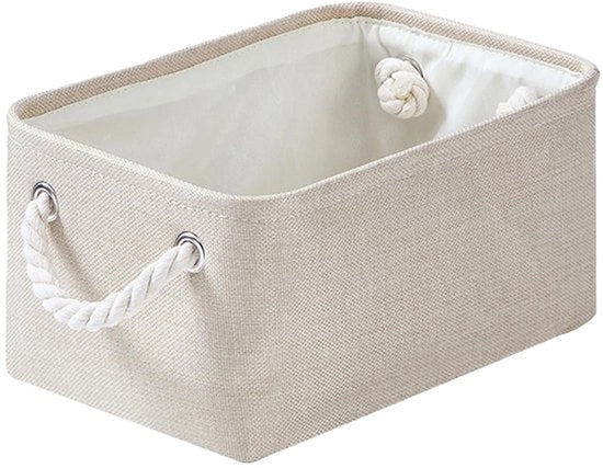 Scatola di archiviazione in canapa - Opzioni di stoccaggio - Maniglie - Canvas - Formato rettangolare - Utilizzo multifunzionale - Scatola di archiviazione portatile