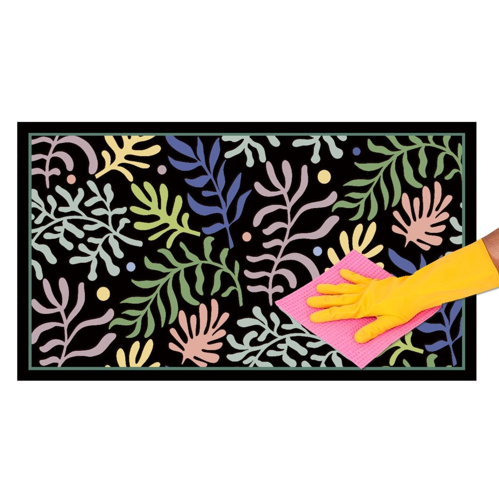 Zerbino Ingresso 40X70 cm Gomma Sostenibile Antiscivolo Pietre Mosaico Maioliche DIS_D