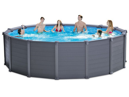 piscina tonda frame graphite con pompa a sabbia ï cm. 478x124 h cod:ferx.vit31600