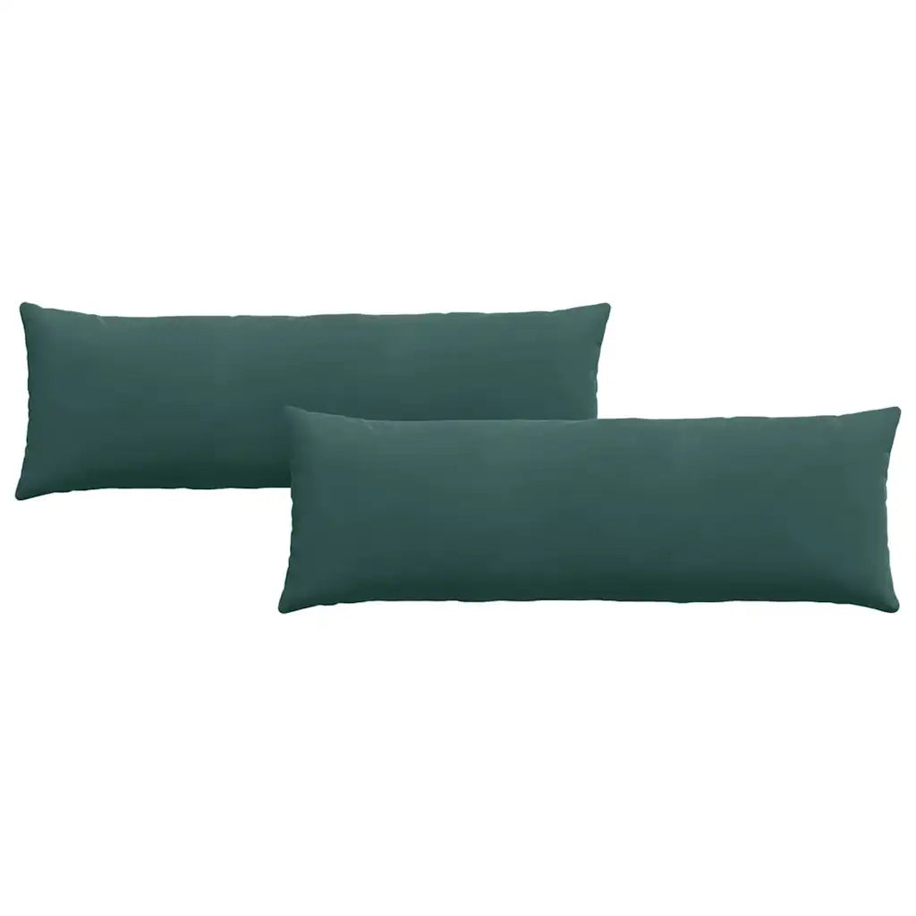 Cuscini da Divano 2 pz | Cuscini per sedie Verde Scuro 120 x 40 cm
