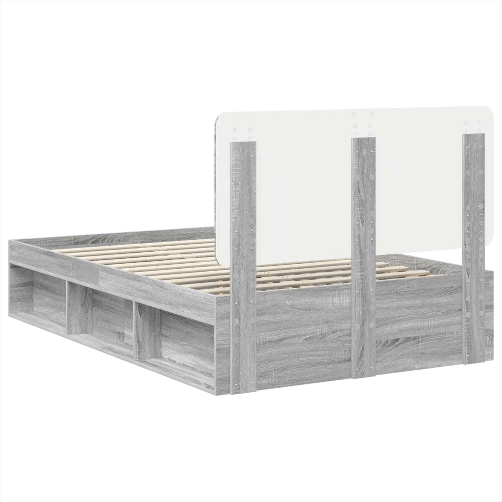 Struttura del letto Grigio Sonoma 120 x 200 cm Pino massello 3412511