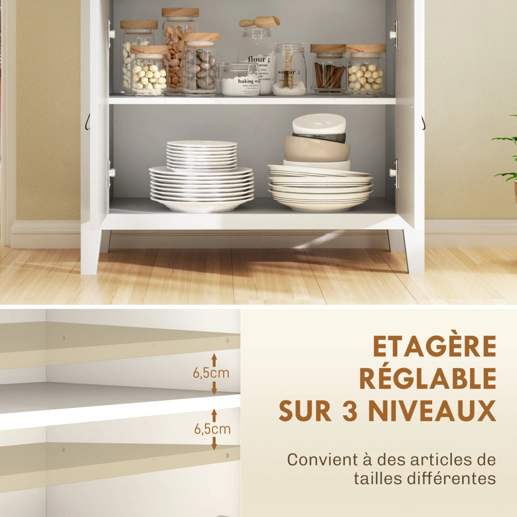 Credenza ingresso con 2 ante e cassetto ¨C Xylo ¨C Bianco 80x40x90 cm
