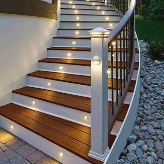 Mini puntino LED in abbinamento 12V, 1W, IP65 - Bianco caldo, Set di 9 - Ideale per cucina, bagno, scala e vetrina