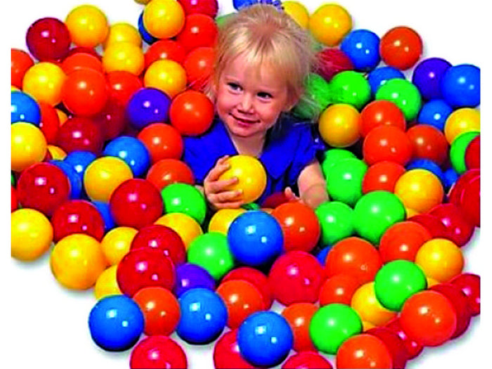 palline colorate da gioco pz.100 ï cm. 6,5 cod:ferx.vit38490