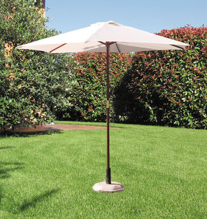 ombrellone in legno tondo cm.250-6-38 bianco cod:ferx.13115