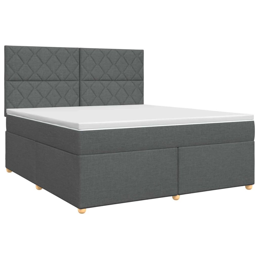 Letto box spring con materasso Grigio Scuro 140 x 190 cm 3453887
