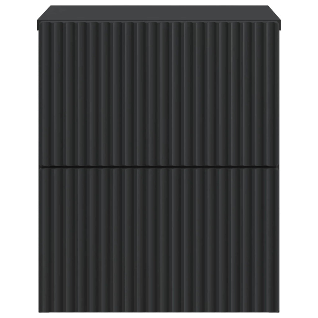Mobiletto da notte a muro con cassetto Nero 33 x 34,5 x 40 cm 898467