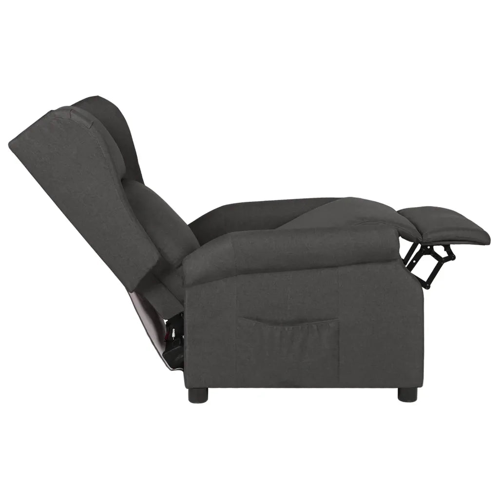 Divano Sedia-Poltrona Reclinabile in Tessuto Grigio Scuro 772687