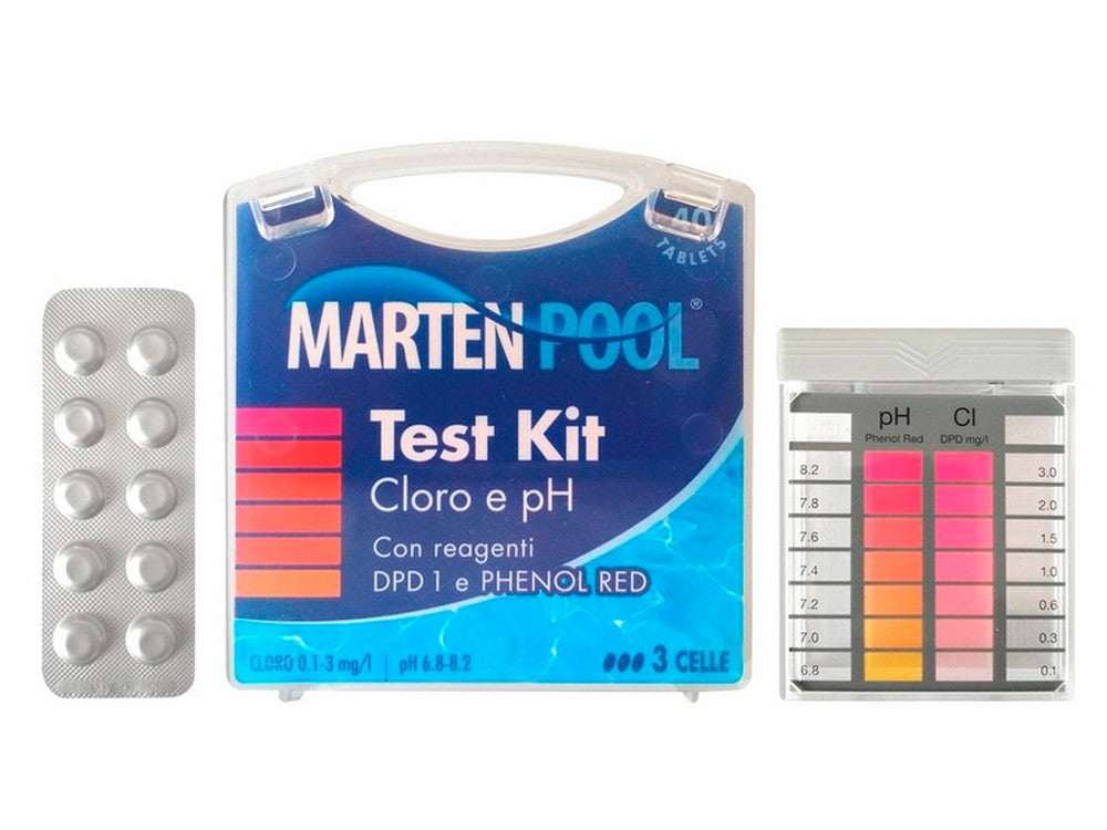 kit test cloro e ph con reagenti in pastiglie cod:ferx.vit48265