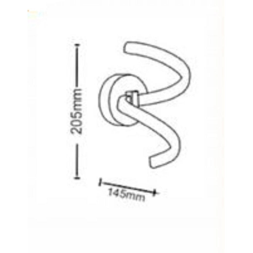 Trade Shop - Applique A Parete Stilizzato 9 W Spirale Bianca Tre Colorazioni Di Luce E58-b3c -